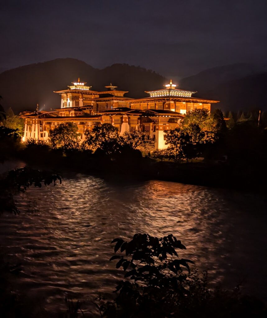 Punakha Dzong at night